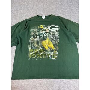 VINTAGE 90s Reggie White Green Bay Packers Shirt Mens XL Green NFL Sports Tee